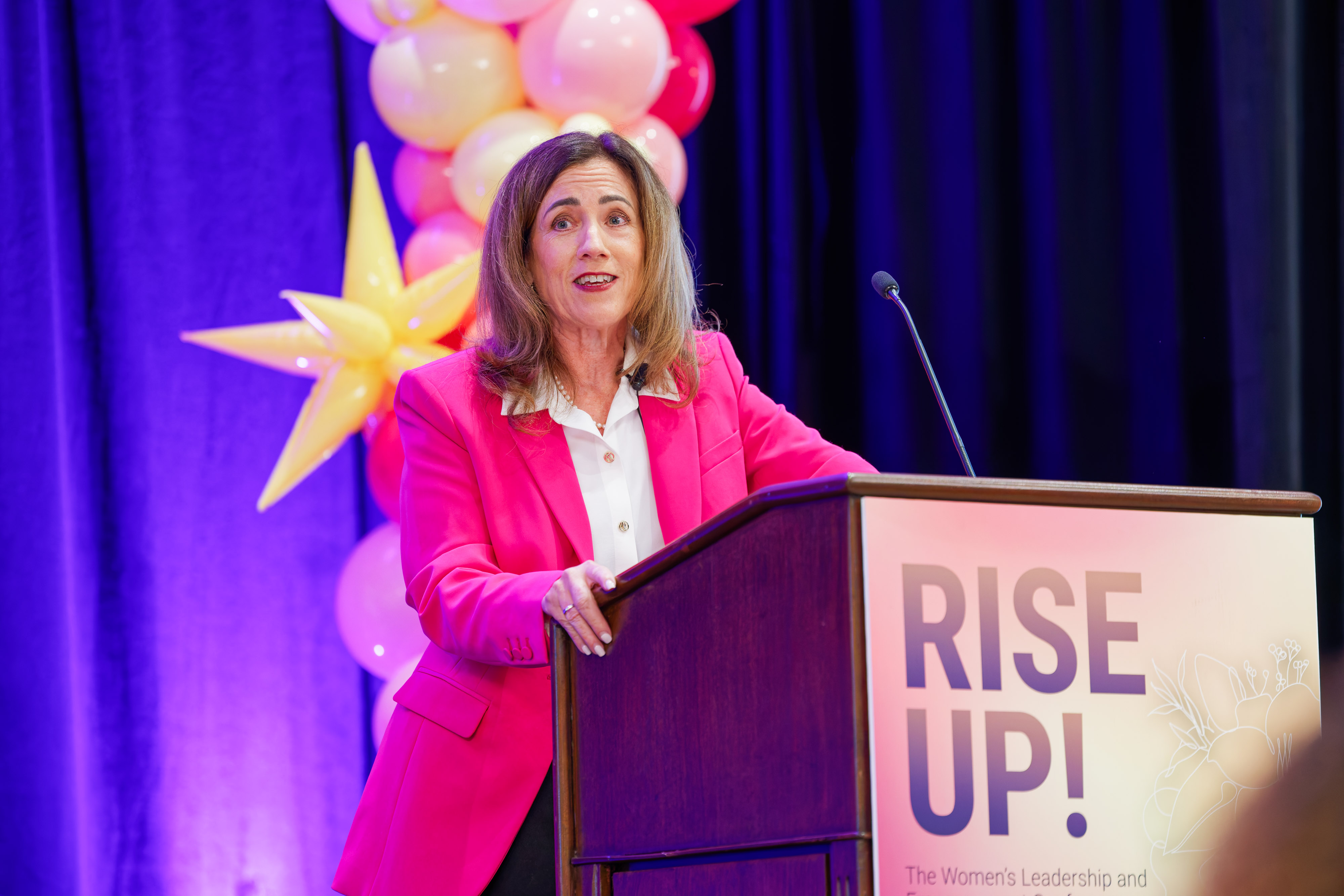 Dr. Debra Duardo speaking on the main stage